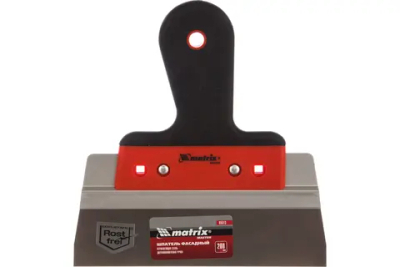 Шпатель фасадный из нержавеющей стали, 200 мм, узкое полотно, 2-комп. ручка// Matrix (Матрикс)