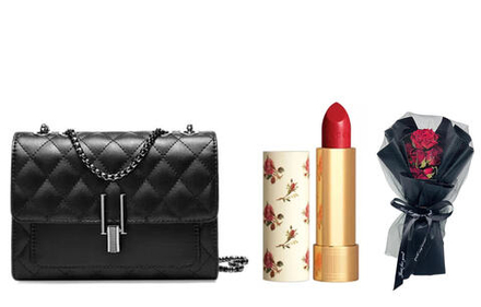 Набор декоративной косметики GUCCI Gold Tube Матовый Floral Lipstick Makeup Sets Natural Long-Lasting Complexion Formal Wear Bouquet Bag
