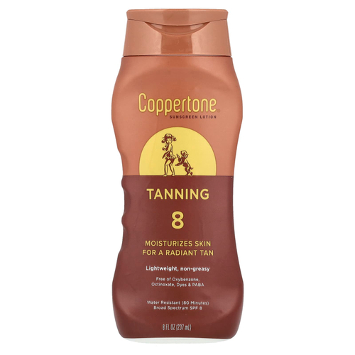Coppertone, Sunning, солнцезащитный лосьон, SPF 8, 237 мл (8 жидк. унц.)