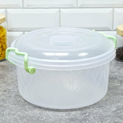 Контейнер 5л круглый с ручками прозрачный