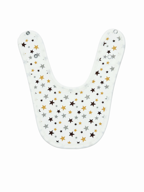 Двусторонний нагрудник Звездочки mix (0-12 мес)