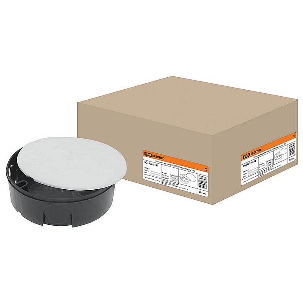 Коробка монтажная У192 СП D102х30мм крышка TDM