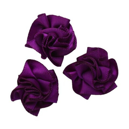 JY100028 Цветок текстильный декоративный, 2,5см, цв.сливовый 275