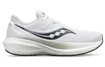 Saucony Triumph 20 comfortable daily shock absorption, non-slip, wear-resistant, low-cut training running shoes men's white and black