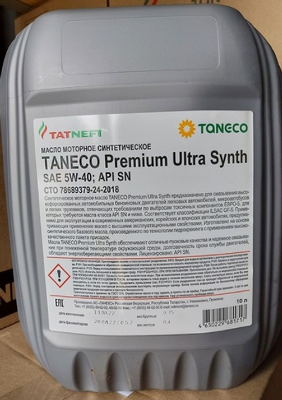 TANECO Premium Ultra Synth 5w40 SN (10л)