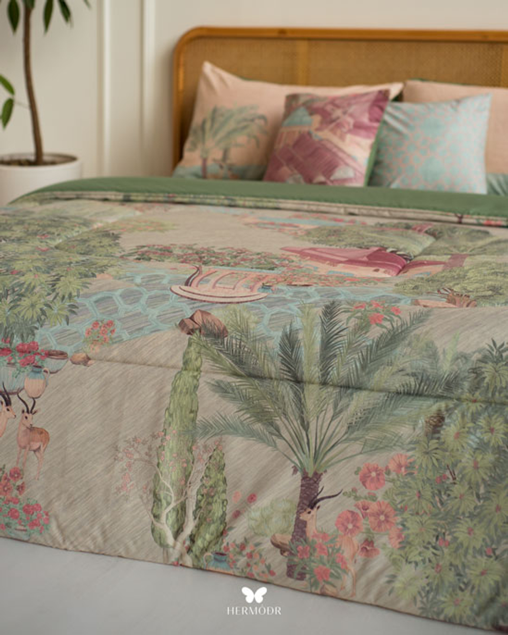 Комплект постельного белья двуспальный Mehr Gardoon Hermodr 8 предметов 130220268 Иран