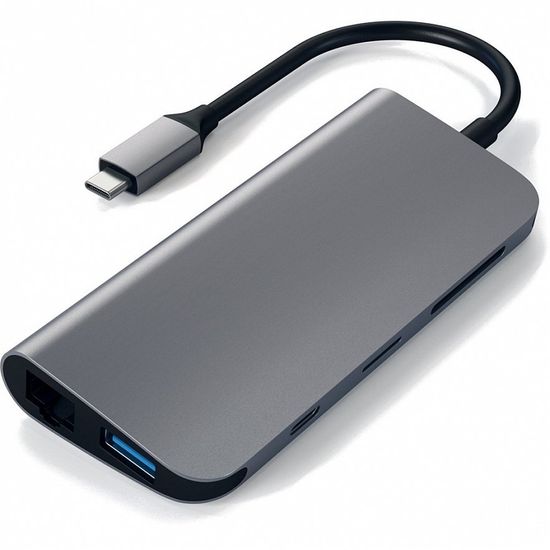 Мульти Хаб Satechi Aluminum Type-C Multimedia Adapter серый космос