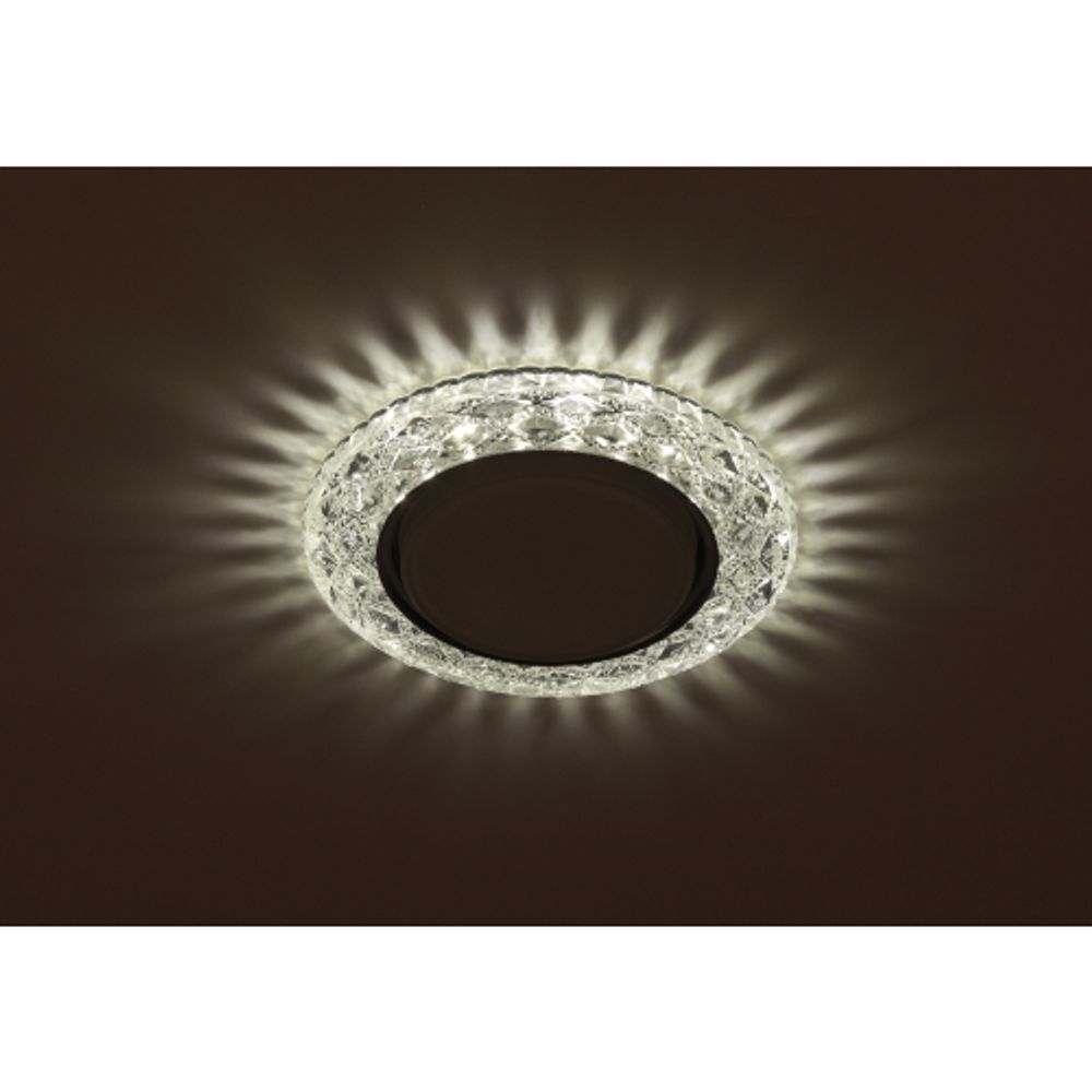 DK LD24 SL/WH Светильник ЭРА декор cо светодиодной подсветкой Gx53, прозрачный | Встраиваемые LED светильники