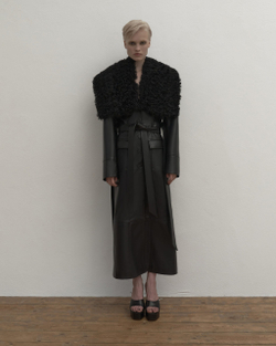 Тренч кожаный