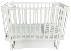 Детская кроватка Антел Nezabudka 2 поперечный маятник c ящиком белый/белый