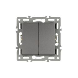 Механизм выключателя двухклавишный непроходной SWT-MK02-PL-GR (250V, 16A) (Arlight, -) 043726