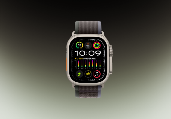 Часы Apple Watch Ultra 2 GPS + Cellular 49 мм, титановый корпус, ремешок Trail цвета Синий/Черный,размер L/M