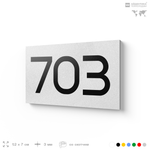 Номер на дверь 703, табличка на дверь для офиса, квартиры, кабинета, аудитории, склада, белая 120х70 мм, Айдентика Технолоджи