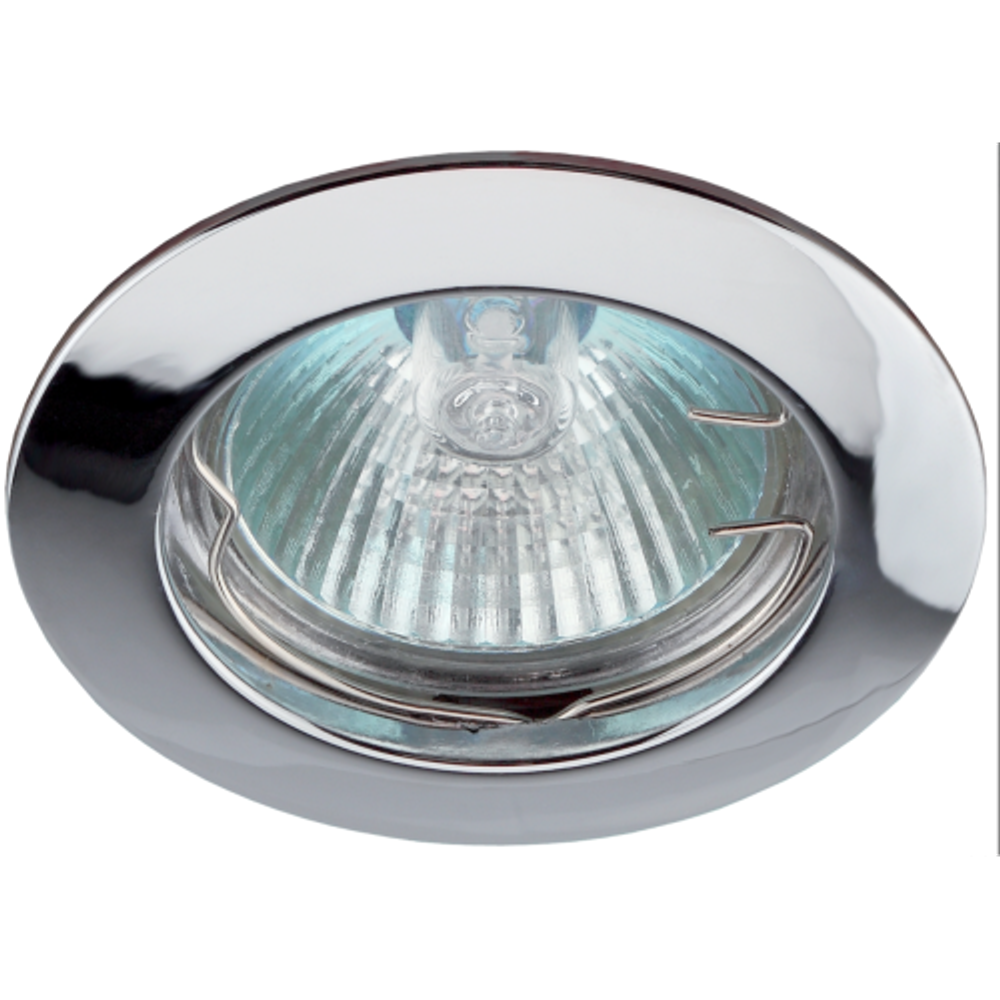 KL1 CH /1 Светильник ЭРА литой простой MR16,12V, 50W хром | Литые встраиваемые светильники