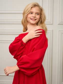 Платье нарядное для девочки красное