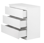 Комод для одежды Марм 70х35х67 см с 3-мя выдвижными ящиками со скосами, белый комод в скандинавском стиле