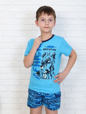 Пижама с шортами для мальчика Компот печать