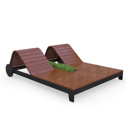 Шезлонг Нарди двойной с вазоном