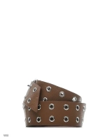 Ремень женский с двумя рядами люверсов