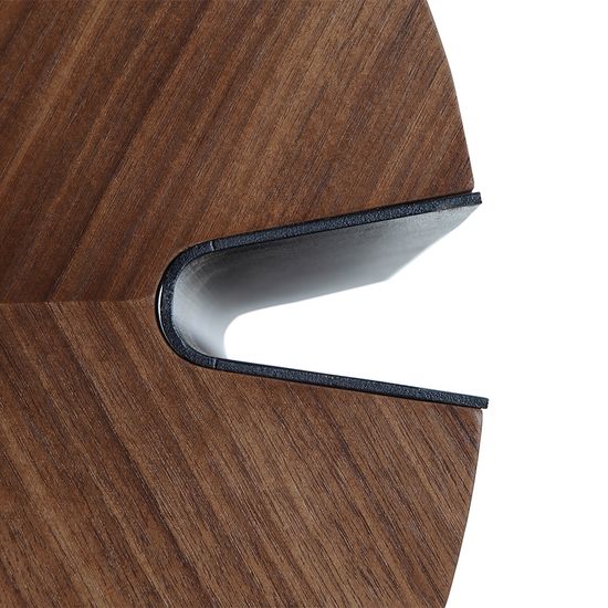 Журнальный стол 2113/MH2206A из орехового дерева и черной стали