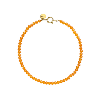 Колье из бусин камня ( orange aventurine )