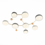 SLE600102-08 Светильник потолочный Золотистый, Светлое дерево/Белый, Серый LED 8*16,5W 4000K