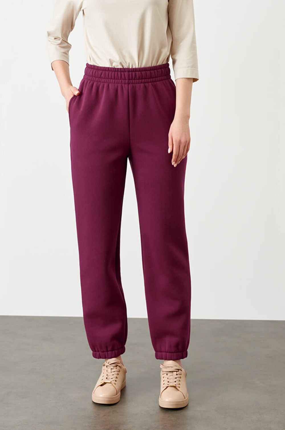 3930 Брюки женские (бордо)