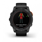 Умные часы Garmin FENIX 7 PRO Solar Edition 47 мм серый с черным ремешком