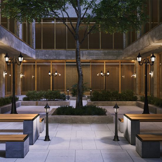 Садово-парковый светильник Outdoor O028FL-03BZ