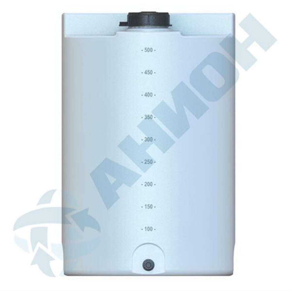 Дозировочный контейнер со сливом Анион 500 л. вертикальный (810x810x1215см;белый) - арт.559446