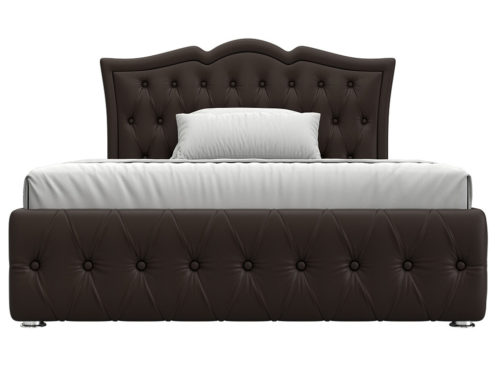 Кровать интерьерная Герда 140, Коричневый, Экокожа, 28175
