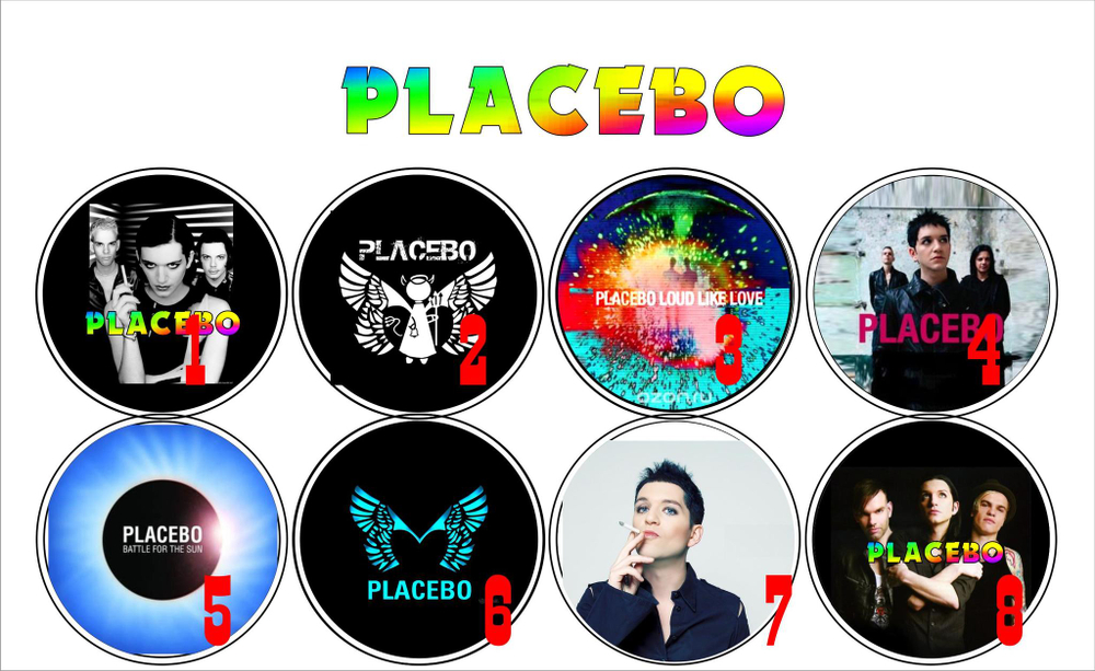 Значок Placebo 36 мм ( в ассортименте )