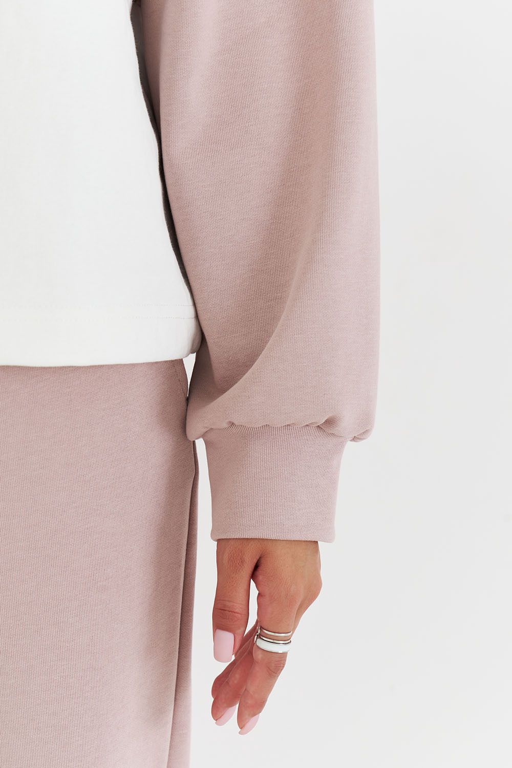 Олимпийка колор-блок бюстье цвета какао/крем