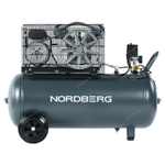NORDBERG (NCP100/360A) Компрессор поршневой с ременной передачей 220В, ресивер 100л, 360л/мин