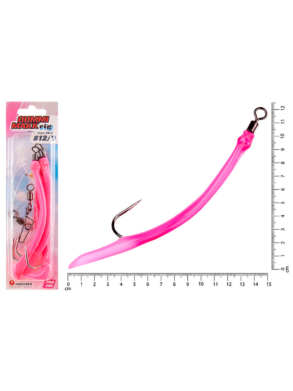 Оснастка HIGASHI Gummi Makk rig SB3 #06 Pink #6-0