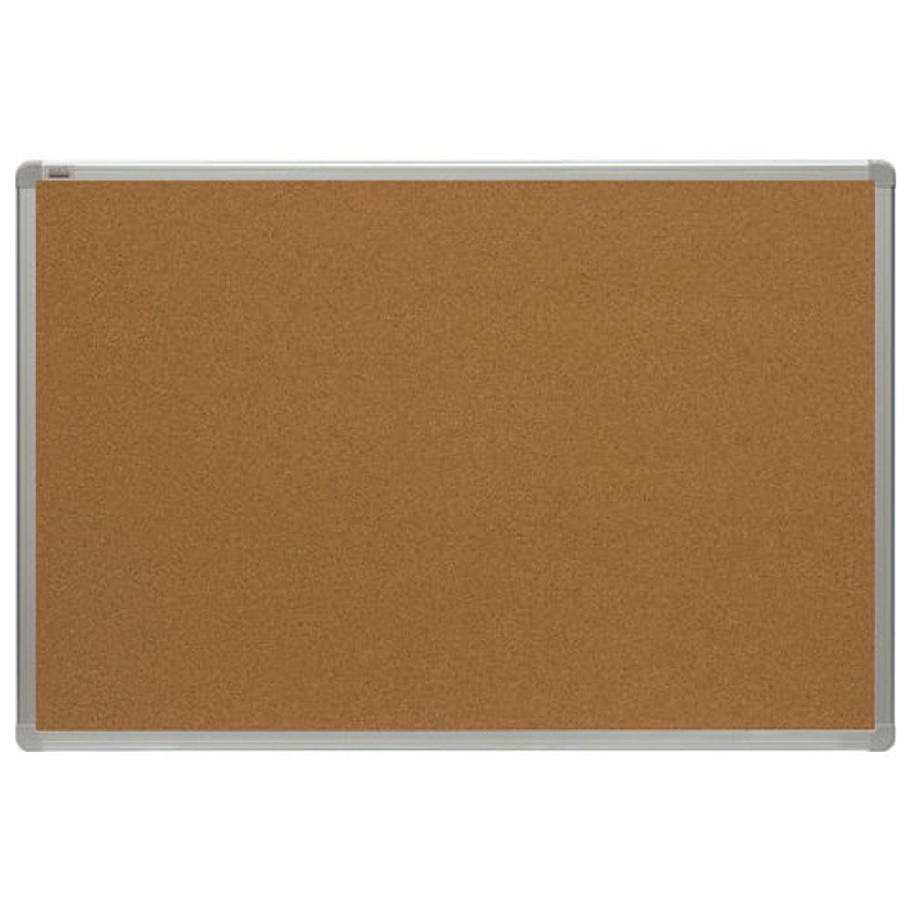 Доска пробковая для объявлений 100x150 см, алюминиевая рамка, 2х3 OFFICE, (Польша), TCA1510