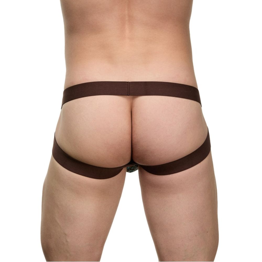 Мужские трусы джоки леопардовые голубые LaBlinque LB15728