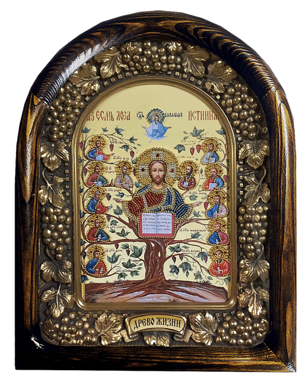 Дивеевская икона Древо Жизни, печать, бисер