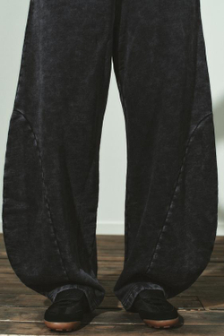 ZARA БРЮКИ CARROT С ЭФФЕКТОМ ПОТЕРТОСТИ, АНТРАЦИТОВО-СЕРЫЙ