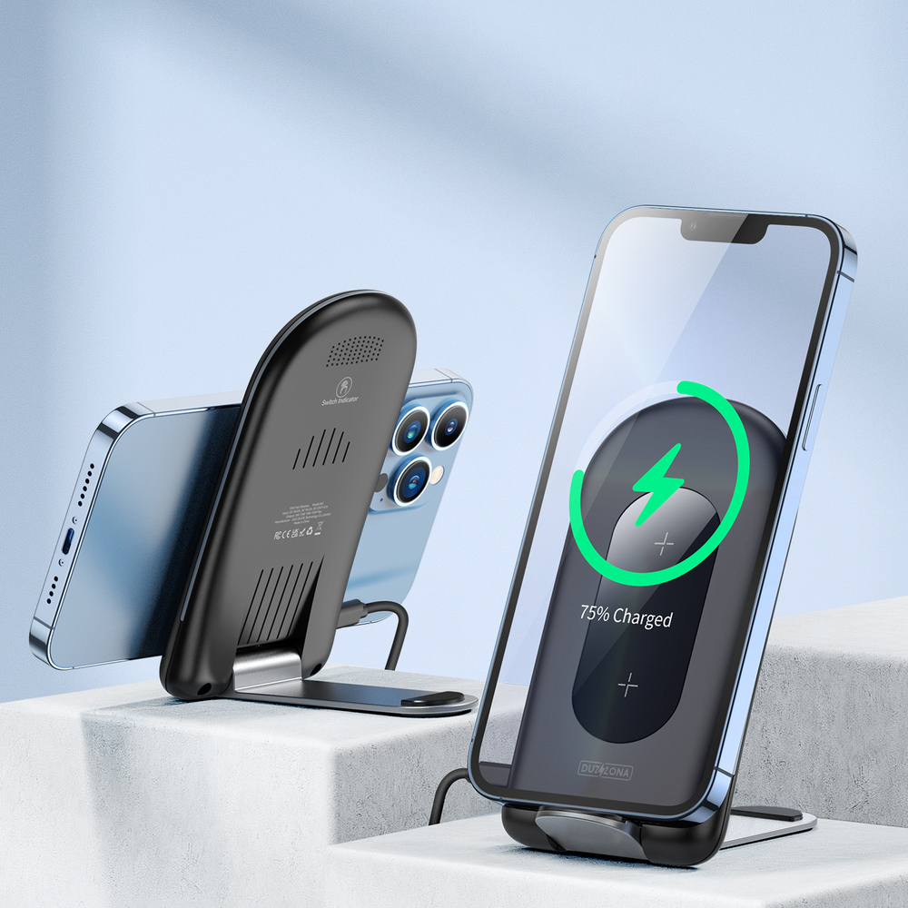 Быстрое беспроводное зарядное устройство 15W со складной подставкой, W2 Wireless Charger Stand, Duzzona