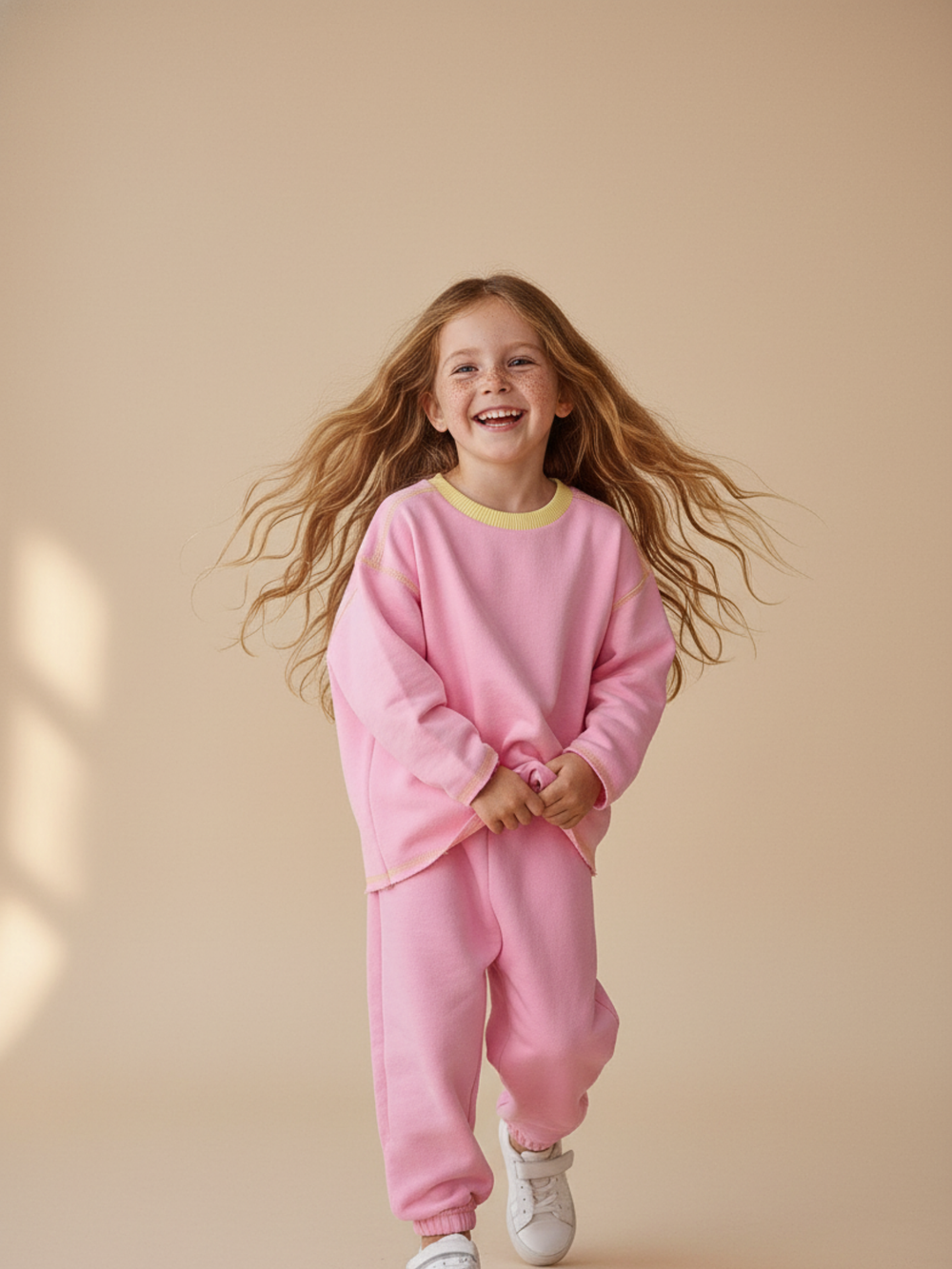 Джоггеры Line свободного кроя розовый