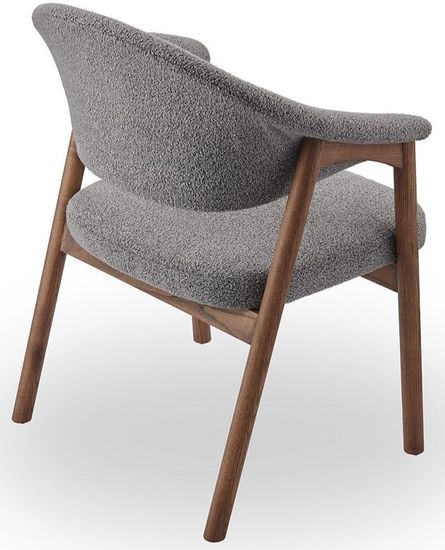 Cтул Comfy 5 с подлокотниками, бежевая ткань, ножки орех