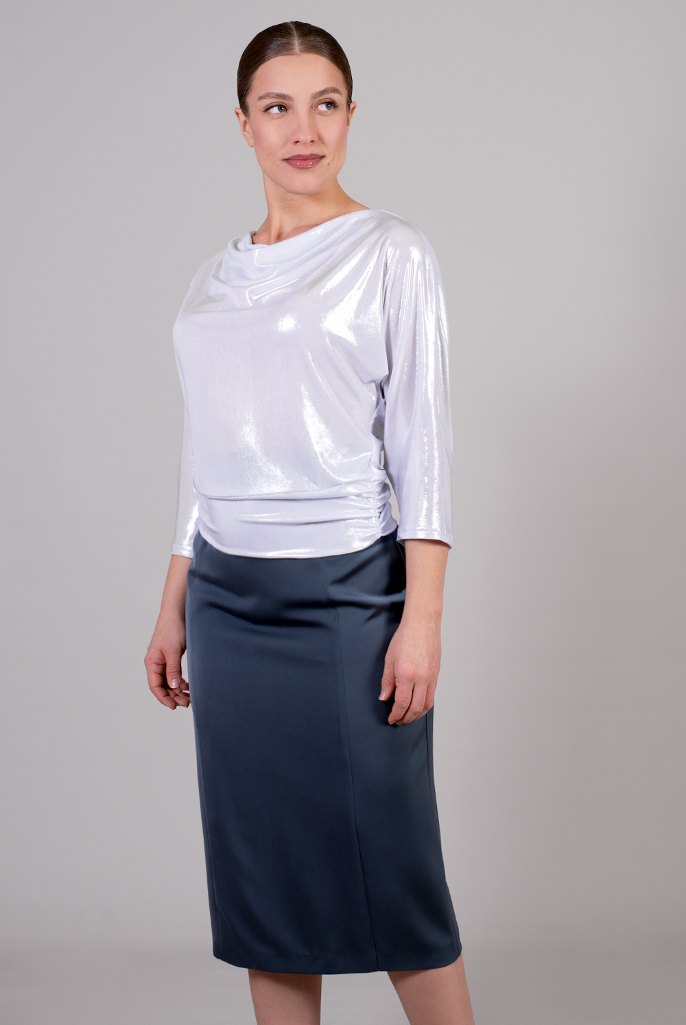 Джемпер женский 4500зпа, Серебро #505Сер034500зпа