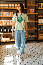 3598 Брюки женские (голубой джинс)