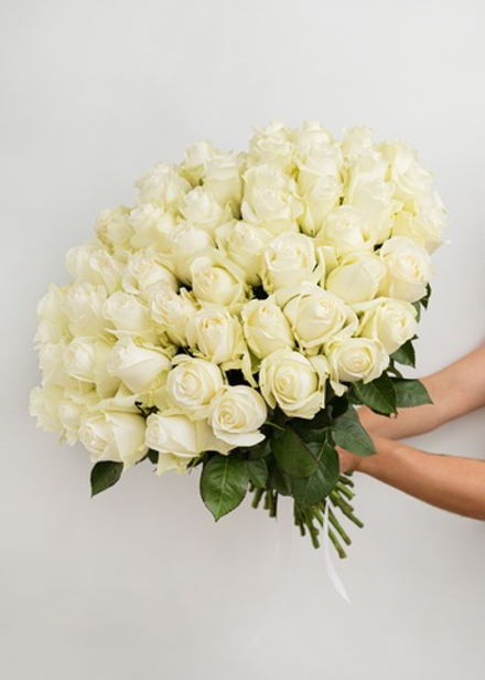 Букет из белых роз #51