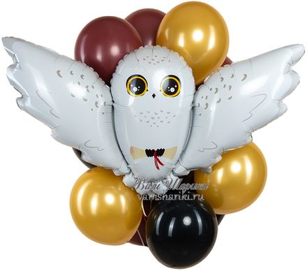 Букет шаров "Сова Букля с большими крыльями"