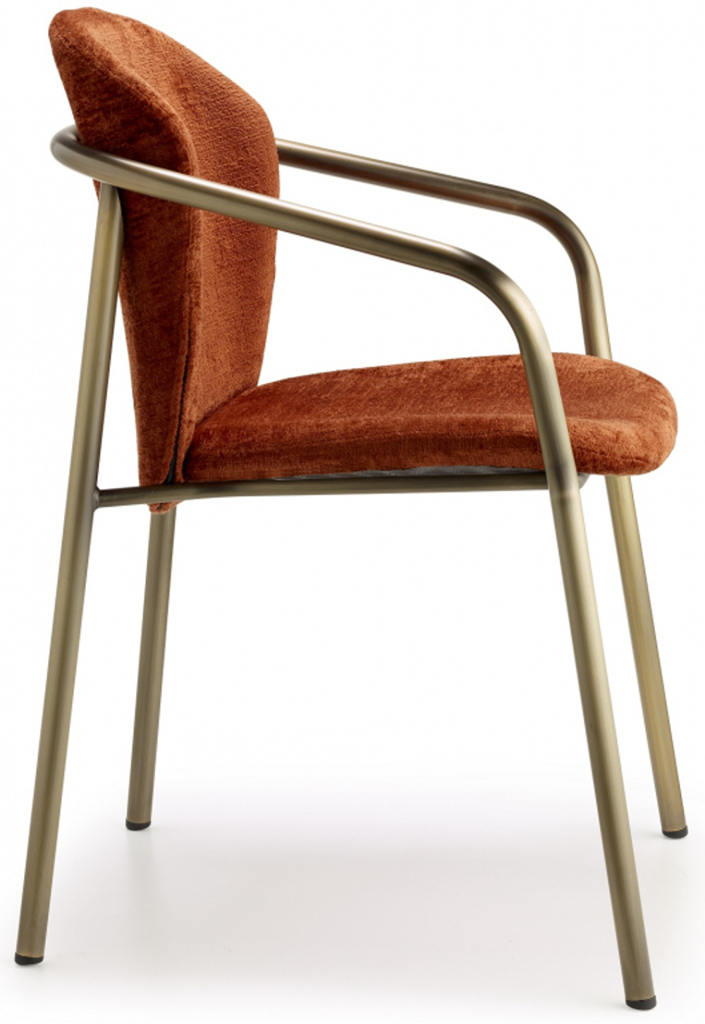 Кресло с обивкой Scab Design Finn, винтажная бронза, терракотовый