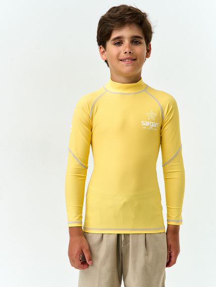 Футболка рашгард лонгслив Sargan Агидель UPF 50+  детская желтая