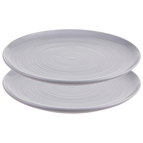 Набор обеденных тарелок in the village, D28 см, серые, 2 шт.