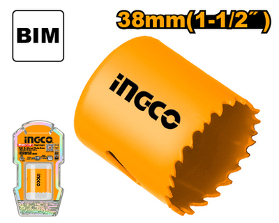 Коронка биметаллическая 38 мм INGCO HSB10381